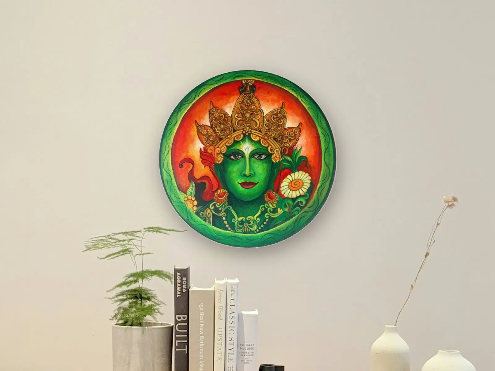 Goddess hanging in an entrance hall