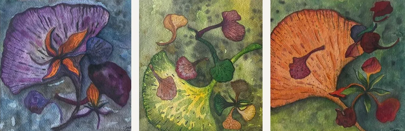 Gulmohar by Jignasa Dhame, watercolour on paper